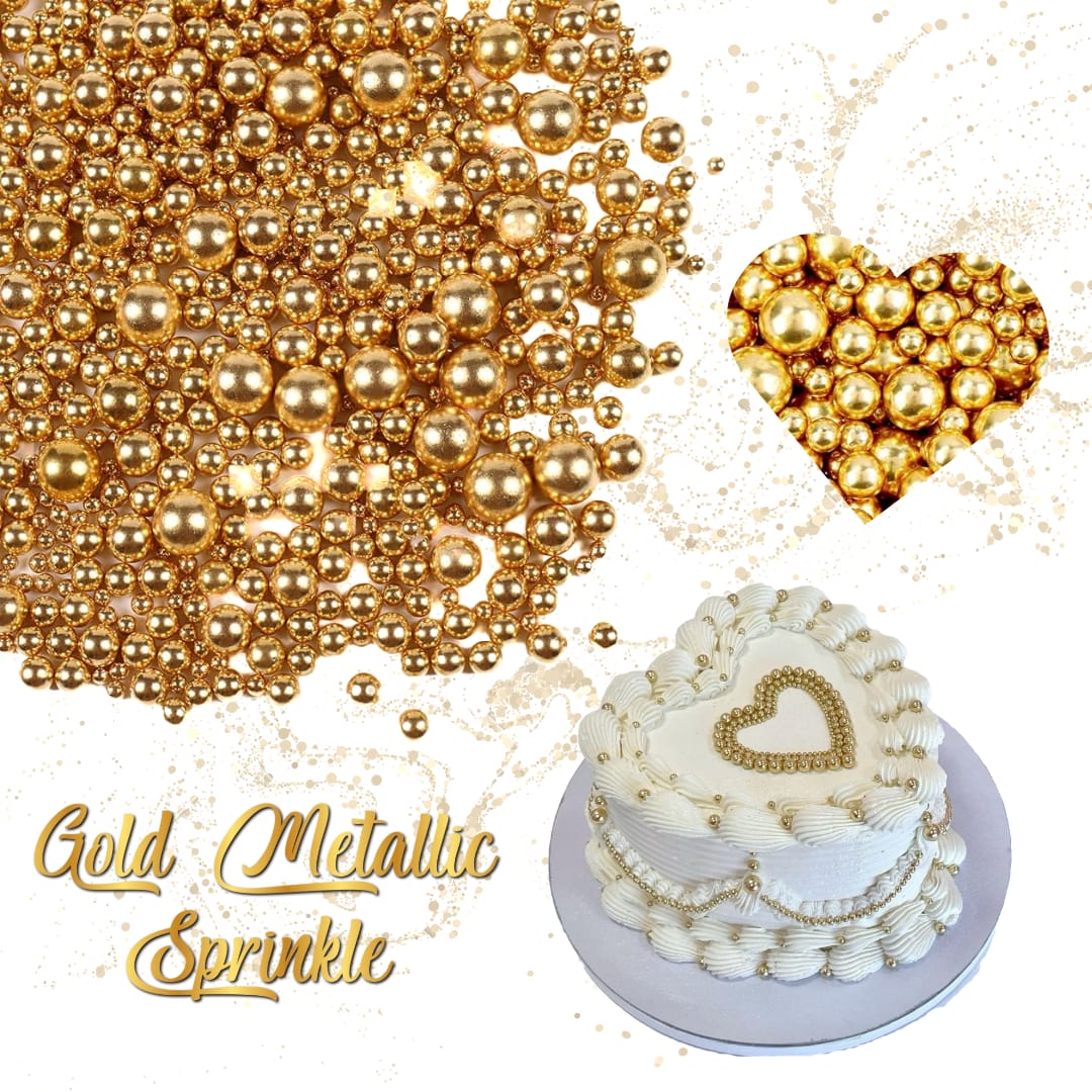 Gold metallic pearls