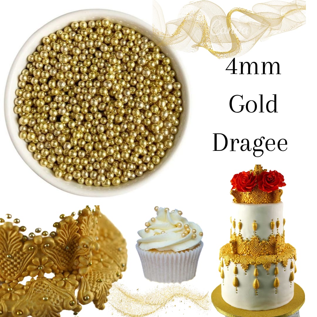 4mm Gold Dragee