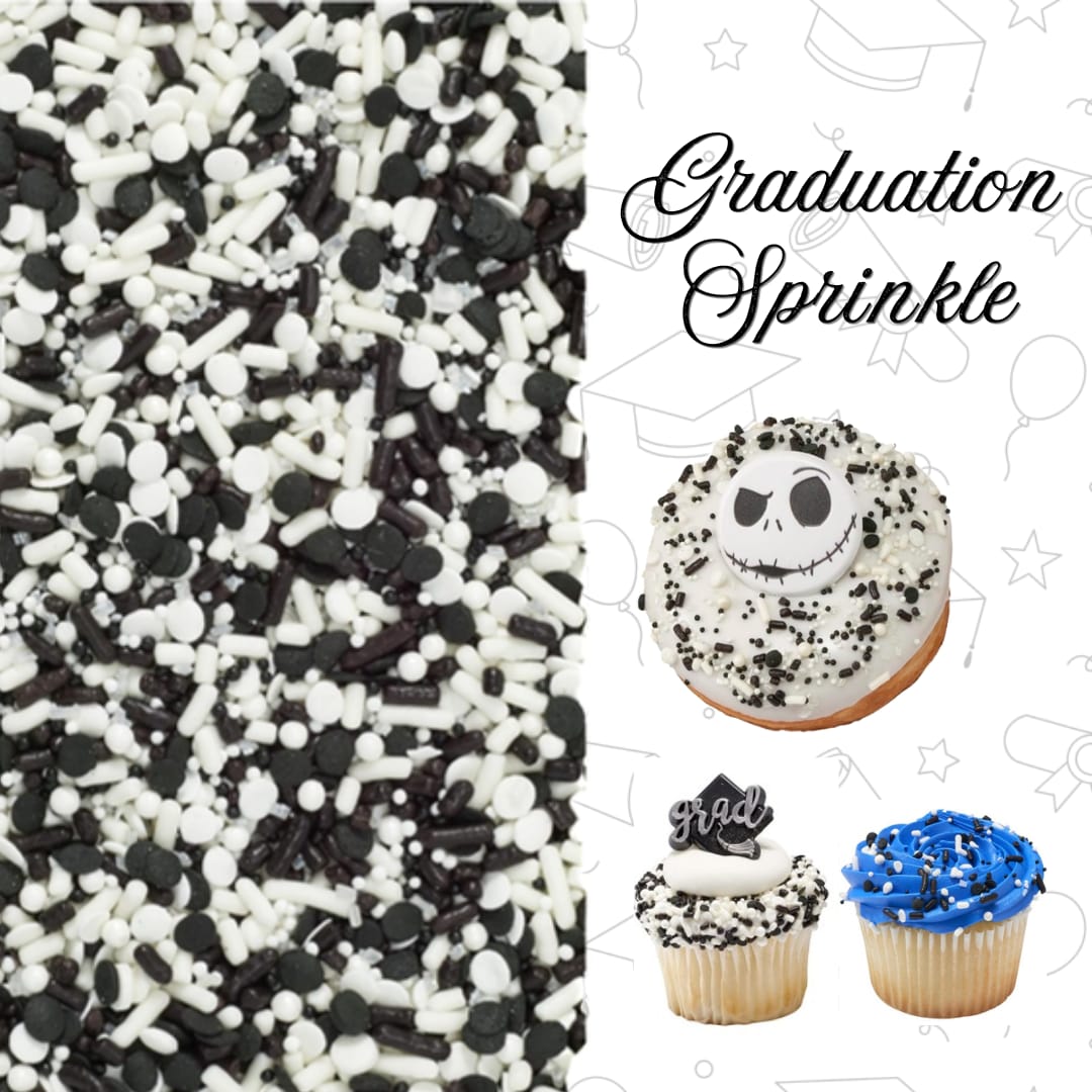 SPRINKLES Black and white sprinkle mix