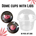 DOME CUPS WITH LIDS