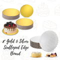 8" Gold Scalloped Cake Boards