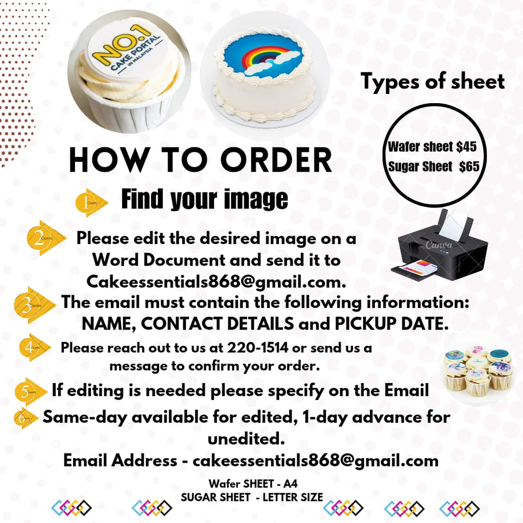Edible print - Sugar Sheet