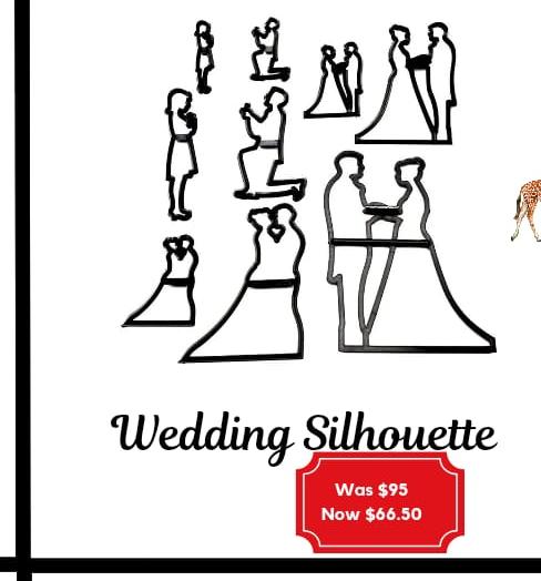 Wedding theme Silhouettes cutters